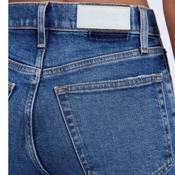 RE/DONE 90s High Rise Ankle Crop Jeans – Size 27 – Dark Stone Wash - Picture 14 of 14